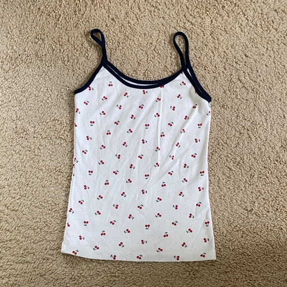 Brandy Melville Tops - Brandy melville skykar cherry eyelet tank top